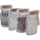ALK Buffer® Kavanoz Görünümlü Kilitli Poşet Çıtçıtlı ve Pratik Torba 4 Adet