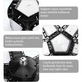 ALK Ledx Ayarlanabilir Açılı 5 Kanatlı 148 Smd Ledli Galaxy Projektör Işığı 60W 6600 Lumen E27 32CM Çap