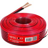 ALK Magicvoice MV-29552 2X1.00MM Siyah Kırmızı 100 Metre Cca Hoparlör Ses Kablosu