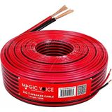 ALK Magicvoice MV-29560 2X2.50MM Siyah Kırmızı 100 Metre Cca Hoparlör Ses Kablosu