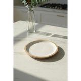ALK Mango Agacı Pasta Tabağı & Sunum Tabağı 20 cm Krem