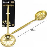 ALK Metal Servis Kevgiri - 27 cm - Gold Renk