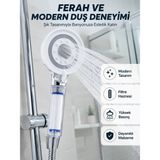 ALK Mineral Taşlı Filtreli Duş Başlığı Güçlü Su Basınçlı Banyo Başlığı