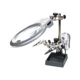 ALK Nikula-Ayarlanabilir Başlıklı Elektronikçi Yardım Lehim Standı ile Ledli Büyüteç ( Lisinya )