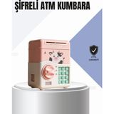 ALK Pembe Elektronik Şifreli Otomatik Para Çeken Atm Kumbarası - Lisinya