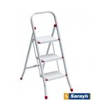 ALK Saraylı Pratik Metal Merdiven Beyaz 3 Basamaklı