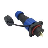 ALK SD16 Su Geçirmez 2 Pin 16 mm Dörtgen Konnektör (Fiş-Soket / Erkek-Dişi)