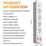 ALK Termal Akım Korumalı 4’lü Priz 4x USB 2x Type-C Çıkışlı Grup Priz Çoğaltıcı (3500W)