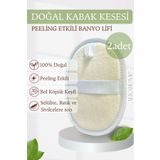 ALKA HOME Doğal Kabak Kesesi Organik 2li Banyo Lif Peeling Kabak Lifi Selülite Ve Batıklara Karşı Kese
