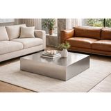Alka Metal Paslanmaz Orta Sehpa 100 CX80 cm - gümüş