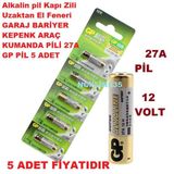 Alkaline Kapı Zili Uzaktan El Feneri-Garaj Bariyer Kepenk Araç Ku