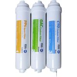 Alkalinees Inline Quick Filtre Kapalı Kasa Su Arıtma Cihazı İçin İlk 3 Aşama Filtre Seti Yüksek Performans