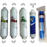 Alkalinees Su Arıtma Cihazı Filtresi 5 Li Set Inline Quick 5 Aşama Filtre Takımı Yüksek Performanslı