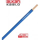 Alkan 1x1,5 Mm² H07V-U Nya Kablo 100 Metre (%100 Bakır) Mavi