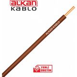 Alkan 1x2,5 Mm² H07V-U Nya Kablo 100 Metre (%100 Bakır) Kahverengi