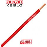 Alkan 1x2,5 Mm² H07V-U Nya Kablo 100 Metre (%100 Bakır) Kırmızı