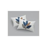 Alkan Homes 2 Adet Nakış Desenli Krem Zemin 3 Boyutlu Dikdörtgen Dijital Baskılı Kırlent Kılıfı 32 x52cm