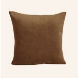 ALKAN HOMES Çift Taraflı 43x43 cm Kahferengi Kadife Dokulu Yastık Kırlent Kılıfı (kahverengi)
