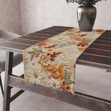 Alkan Homes Punch Nakış Desen 3 Boyutlu Leke Tutmaz Kumaş Kenarları Dikişli Dekoratif Masa Örtüsü Runner 45×100 cm - Bej - 45 x 100 cm