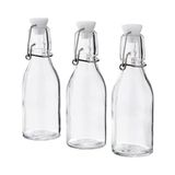 Alkar Store 3 Adet Cam-Vakumlu Su Şişesi 15 cl Sos-Yağ Şişesi - 0 - Siyah - Option-1