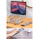Alkar Store Chermik Dizüstü Laptop Yükseltici Alüminyum Stand, Tek Beden, CHRMK12967, Gümüş, Erkek