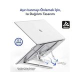 Alkar Store Idock N29-3-GÜMÜŞ Katlanır Aluminyum Macbook Laptop Bilgisayar Standı
