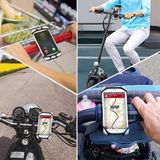 Alkar Store Usin Motosiklet, Mobilet, Motor, Bisiklet, Scooter Gidon Uyumlu Kauçuk Cep Telefonu Tutacağı, Siyah - 1BW-Beyaz