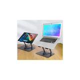 Alkar Store ZR-110 B Alüminyum 360 Derece Dönen Tabanlı Katlanabilir Taşınabilir Laptop Standı (Koyu Gri)