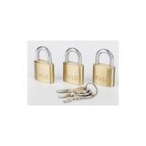 Alkar Ticaret 3 Ortak Anahtarlı Pirinç Asma Kilit 30MM Blisterli - Antrasit - Option-1