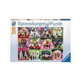 Alkar Ticaret 500 Parça Puzzle Köpek Yavruları - 01-Mavi