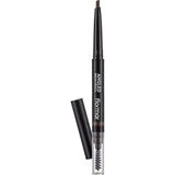 Alkar Ticaret Angled Brow Fırça Başlıklı & Asansörlü Ucu Açılı Kaş Kalemi - 0-Siyah
