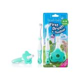 Alkar Ticaret Baby Sonic Brush-Baby Ilk Diş Fırçası ve Diş Kaşıyıcı Set, Bebeğinizin Ilk Ağız Bakım Seti - 1 W