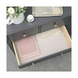 Alkar Ticaret Brand Lüks Kumaş Astarlar, Yapışkan Olmayan Çekmece ve Raf Astarı, Çok Fonksiyonlu Koruyucu Astar, 45,72 cm x 4', Savoire Soluk Gri, 1 Rulo Paket - Option-1