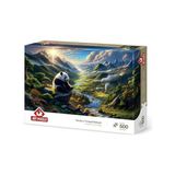 Alkar Ticaret Pandanın Huzur Durağı 500 Parça Puzzle - 01-Mavi