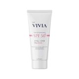 Alkar Ticaret The Vivia Ton Eşitleyici ve Aydınlatıcı, Leke Karşıtı, Yüksek Koruyucu SPF50+ Pembe Renkli Güneş Kremi, 50 ml