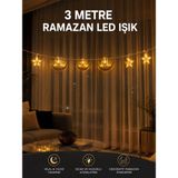Alkasaz 3 Metre Ramazan LED Saçak Işık Ev Içi Dekoratif Aydınlatma