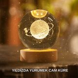 Alkasaz Ahşap Standlı Sarı Işıklı Dekoratif Küre Kız Figürü Tasarım - GGGGGG1457-2993