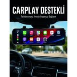 Alkasaz Ayna Carplay Araç Içi 9.66 Inç IPS Ekran Geri Görüş Kamerası Destekli