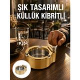 Alkasaz Çakmak Entegreli Küllük Yeniden Doldurulabilir Metal Gövde Yeni Nesil - GGGGGG8901-9977