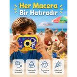 Alkasaz Çocuk Fotoğraf Makinesi Hd Video Kayıt Özellikli 2.0 Inç Ekranlı Type-C Şarjlı Dijital Kamera