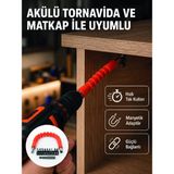 Alkasaz Esnek Bits Uç Seti 12 Parça Manyetik Adaptörlü Matkap Tornavida Aksesuarı - ALKHBY5348-9578 - Çok Renkli