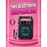 Alkasaz Taşınabilir 6.5” Bluetooth Hoparlör USB Tf Kart Mikrofonlu Şarjlı Sistem - ALKHBY9140-4163 - Çok Renkli