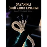 Alkasaz USB 3'ü 1 Arada Şarj Kablosu 240W PD Destekli Çoklu Şarj Kablosu - GGGGGG6983-1440