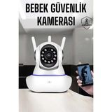 Alkasaz Wifi Kamera Ev Kamerası Gece Görüşlü Kablosuz Bebek Izleme Kamerası