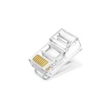 Alkatronik 10 Adet 8P8C Plastik RJ45 Soket Ethernet Bağlantı Kablo Konnektörü Açık Uç 8 Pin Şeffaf Cat5 Cat6