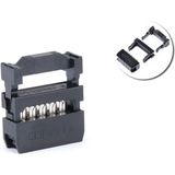 Alkatronik 10 Pin Kablo Soketi 2.54mm 180 Derece Dişi Header Devre PCB Bağlantı Parçası 2x5 Pin IDC Konnektör