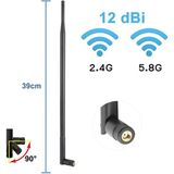 Alkatronik 12dBi 39cm Anten RP Sma Erkek 2.4GHz 5.8GHz Dual Band RF Gsm Wifi