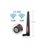 Alkatronik 12DBI Dual Band Anten Sma Erkek 2.4ghz 5.8ghz Rf Gsm Wifi Sinyal