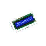 Alkatronik 1602a 2x16 mavi Karakter Lcd Modül Display Ekran 5v Beyaz Arka Işık 16x2 16 X 2 Standart Sol Üst