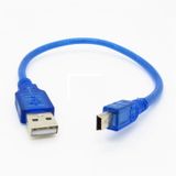 Alkatronik-30Cm Mini Usb Kablo Mavi 480 Mbps Usb 2.0 Hot Swap